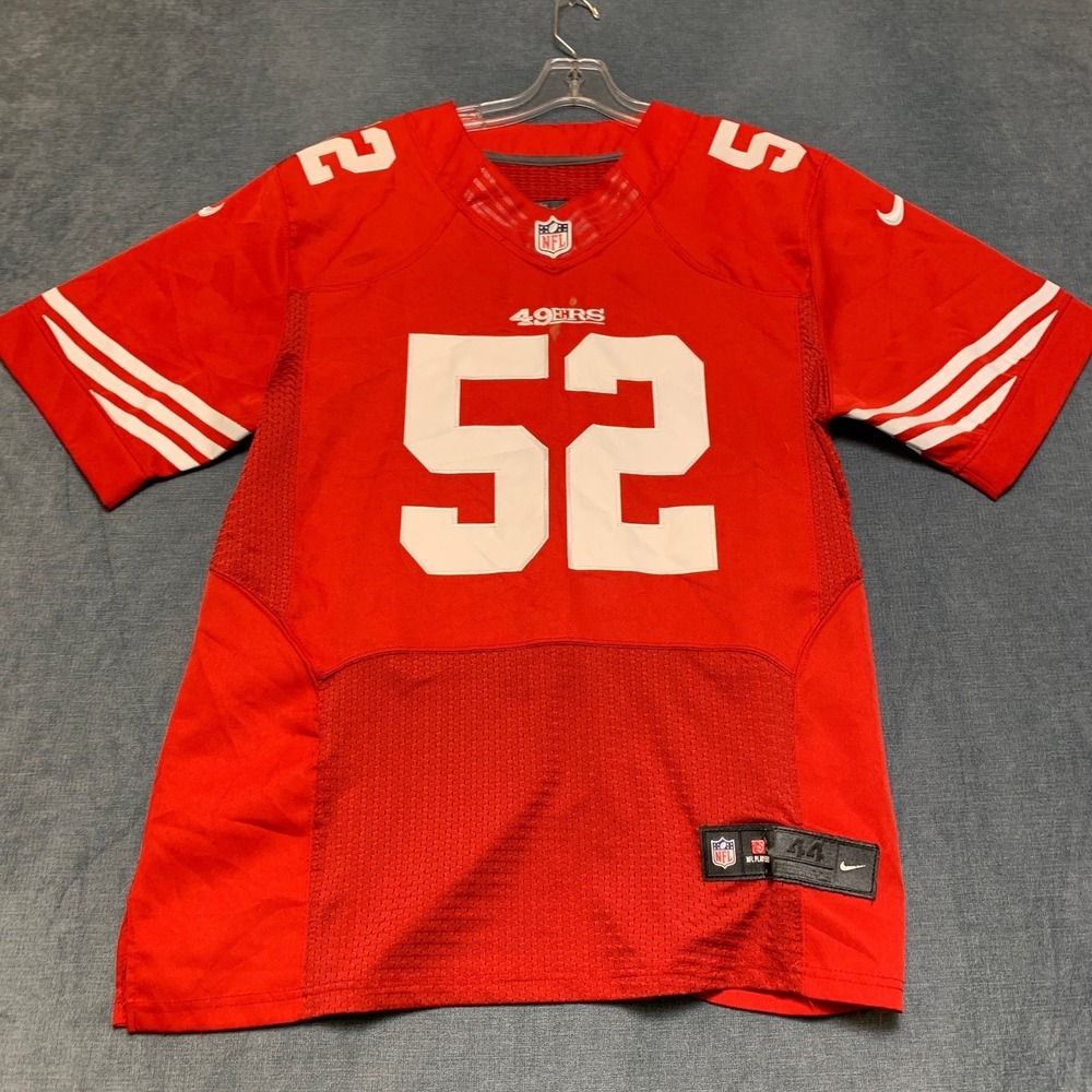 San Francisco 49ers Jersey Mens 44 Red Willis #52 Nike On Field Football NFL